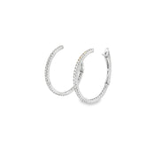 14k White Gold .50ct G VS2 Round Diamond Inside/Out Hoop Earrings
